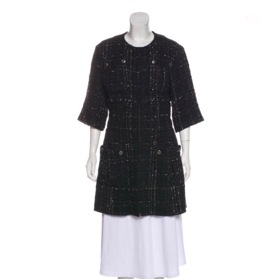 Chanel Wool Blend Tweed Coat – Tulerie