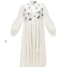 Load image into Gallery viewer, Loewe Paula Strip Dress Sequins White Ash - Tulerie
