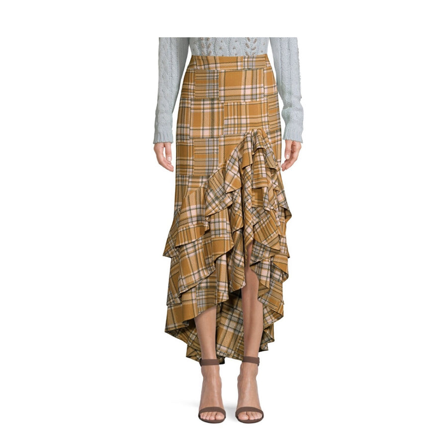 PatBo Plaid Ruffle Mini Skirt – Tulerie