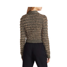Load image into Gallery viewer, Michael Kors Collection Textured Metallic Zip Sweater - Tulerie

