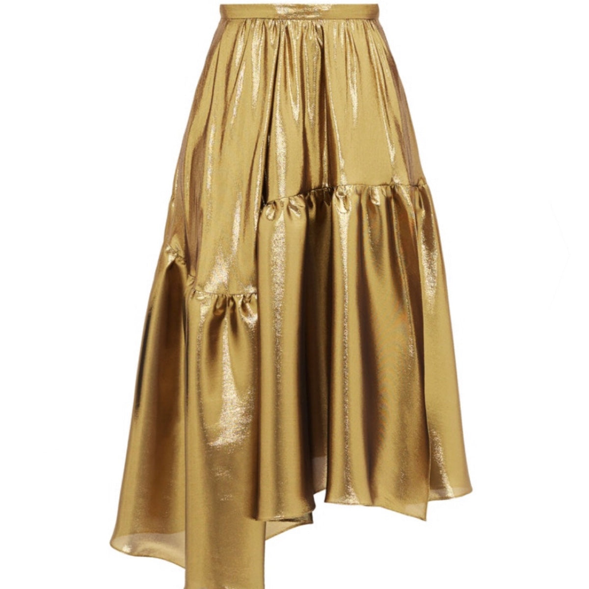 Rochas Tiered Lamé Skirt – Tulerie